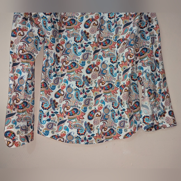 Olymp Level 5 Body Fit Paisley Dress Shirt 100% Cotton 14.5/37 EUC! - Picture 9 of 16